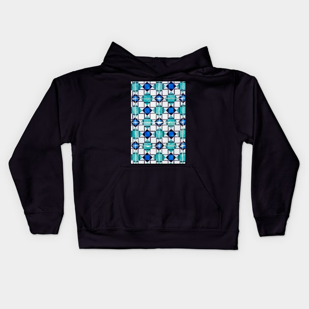 Traditional Portuguese glazed tiles Kids Hoodie by homydesign